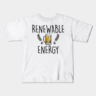 Cute & Funny Renewable Energy Beer Drinking Pun Kids T-Shirt